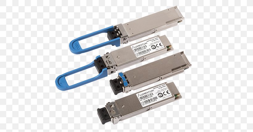 100 Gigabit Ethernet Transceiver QSFP Optics Optical Module, PNG, 760x428px, 100 Gigabit Ethernet, Auto Part, Cylinder, Duplex, Electronic Component Download Free