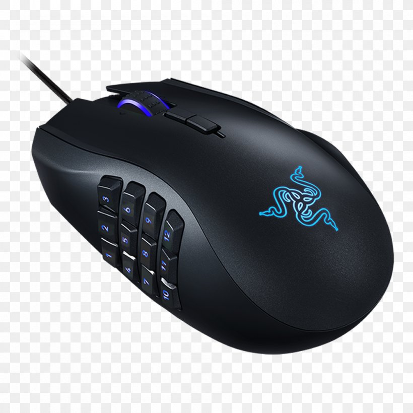 Computer Mouse Razer Naga Razer Inc. Dots Per Inch Pointing Device, PNG, 1000x1000px, Computer Mouse, Color, Computer, Computer Component, Dots Per Inch Download Free