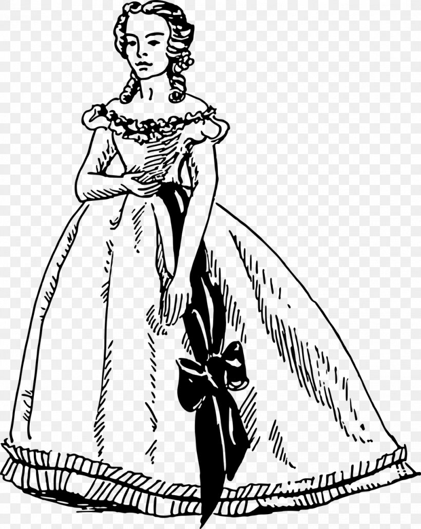 Gown Dress Crinoline Clothing Clip Art, PNG, 1019x1280px, Gown, Arm, Art, Artwork, Ball Gown Download Free