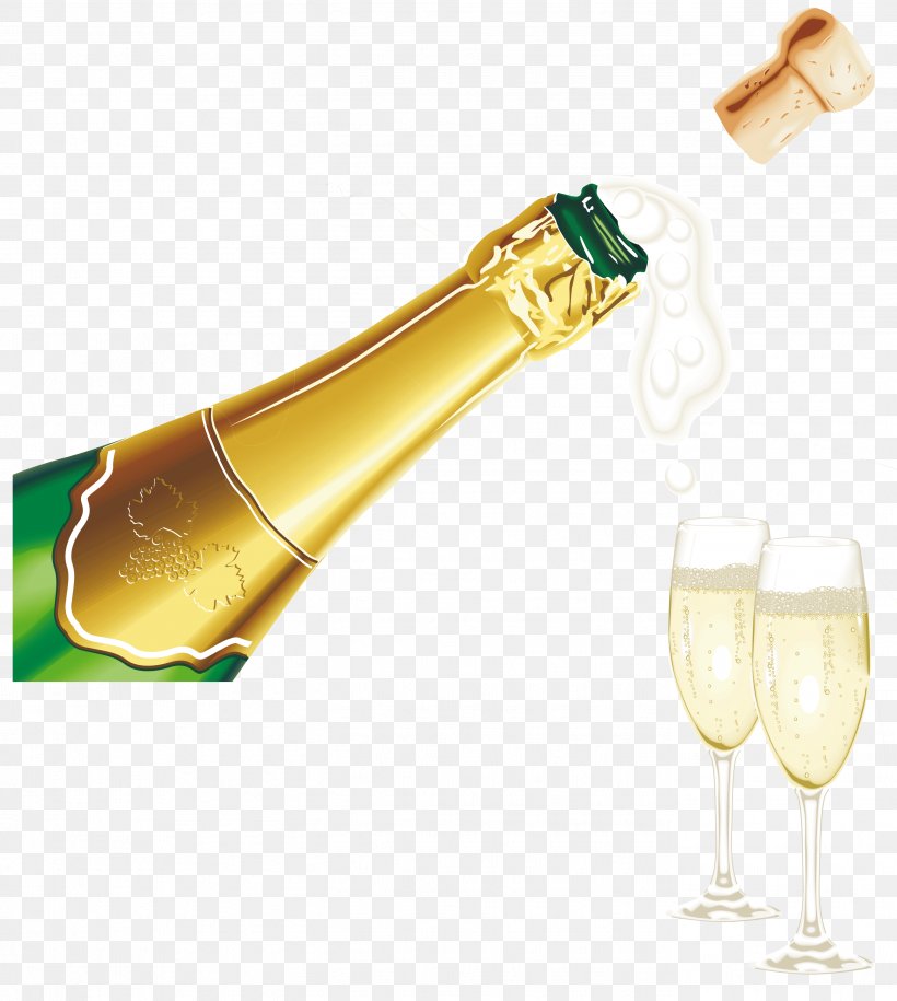 New Year Champagne With Glasses Clipart Picture, PNG, 2737x3056px, Champagne, Birthday, Bottle, Champagne Glass, Christmas Download Free