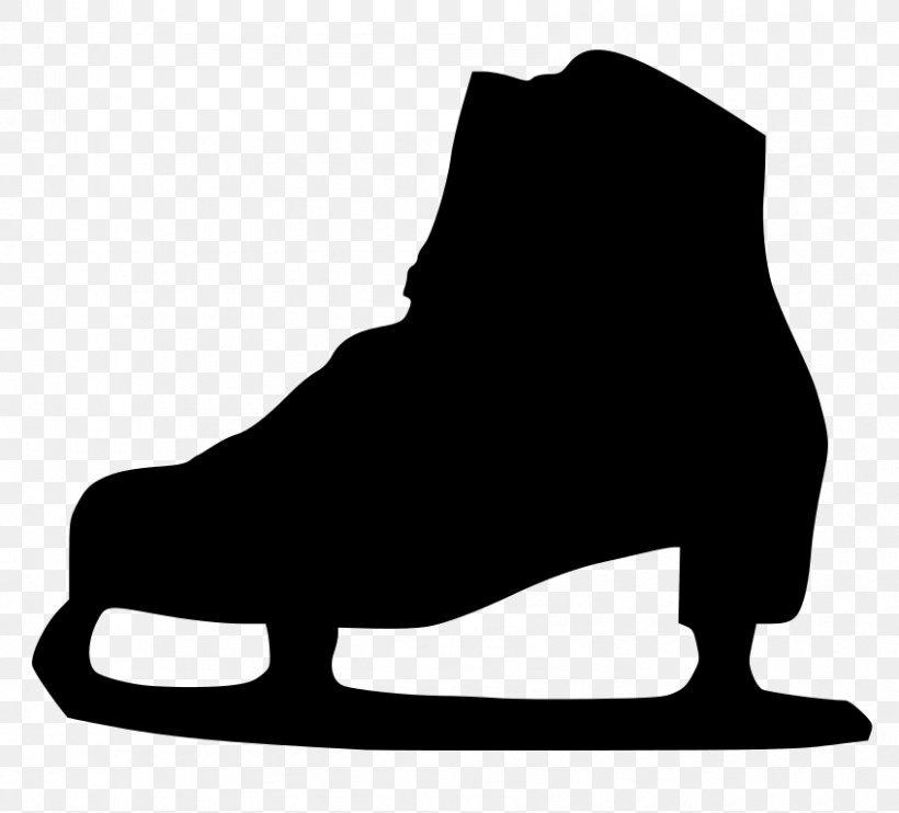 Ice Skates Ice Skating Roller Skates Clip Art, PNG, 848x768px, Ice Skates, Black, Black And White, Figure Skate, Figure Skating Download Free