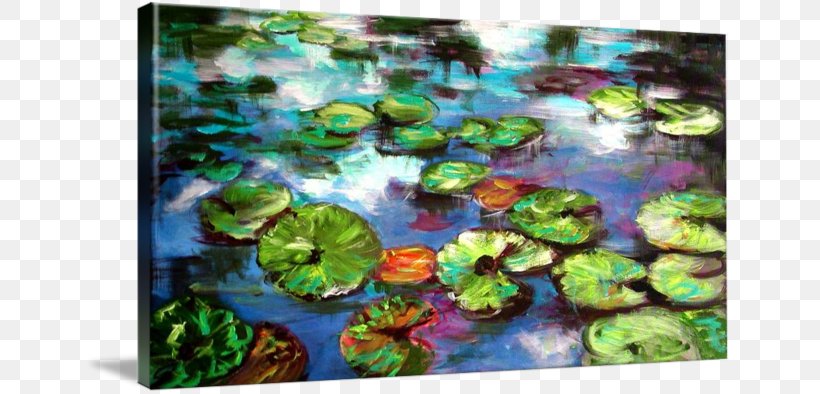 Water Lilies Giverny Painting Art Canvas, PNG, 650x394px, Water Lilies, Aquatic Plant, Art, Art Museum, Canvas Download Free