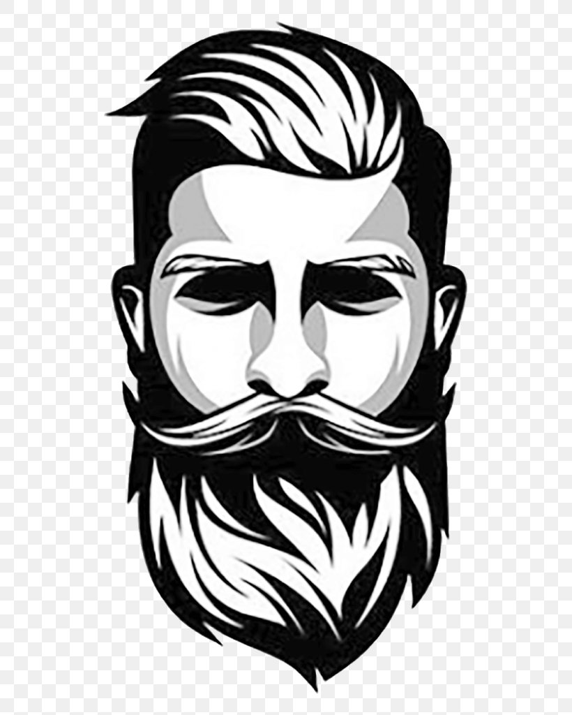 Beard Logo Graphic Design Barber, PNG, 555x1024px, Beard, Art, Barber, Blackandwhite, Face Download Free