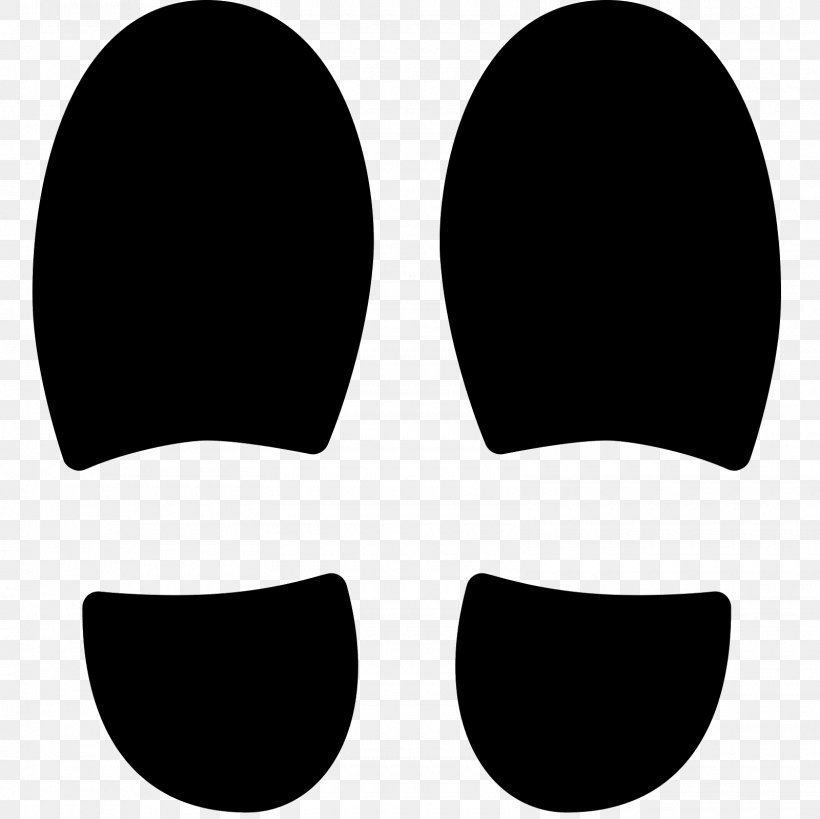 Footprint Shoe Clip Art, PNG, 1600x1600px, Footprint, Black, Black And White, Foot, Headgear Download Free