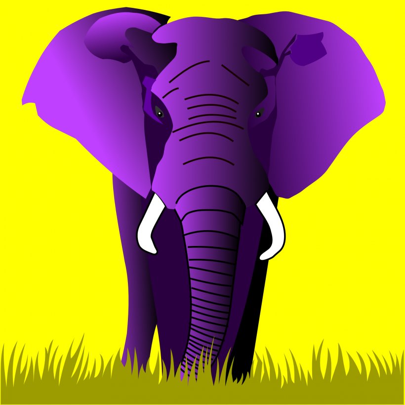 Elephant Purple Animals Clip Art, PNG, 1919x1920px, Elephant, African Elephant, Animal, Blue, Cattle Like Mammal Download Free