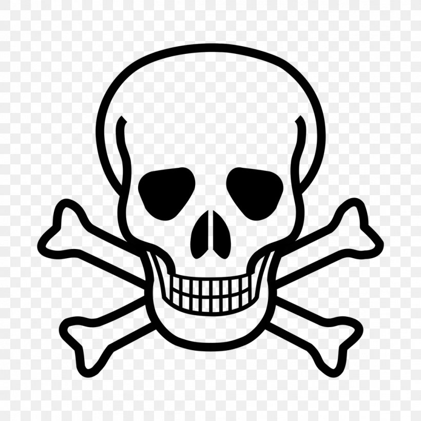 Skull And Bones Skull And Crossbones Human Skull Symbolism Clip Art, PNG, 1094x1094px, Skull And Bones, Artwork, Black And White, Bone, Hazard Symbol Download Free