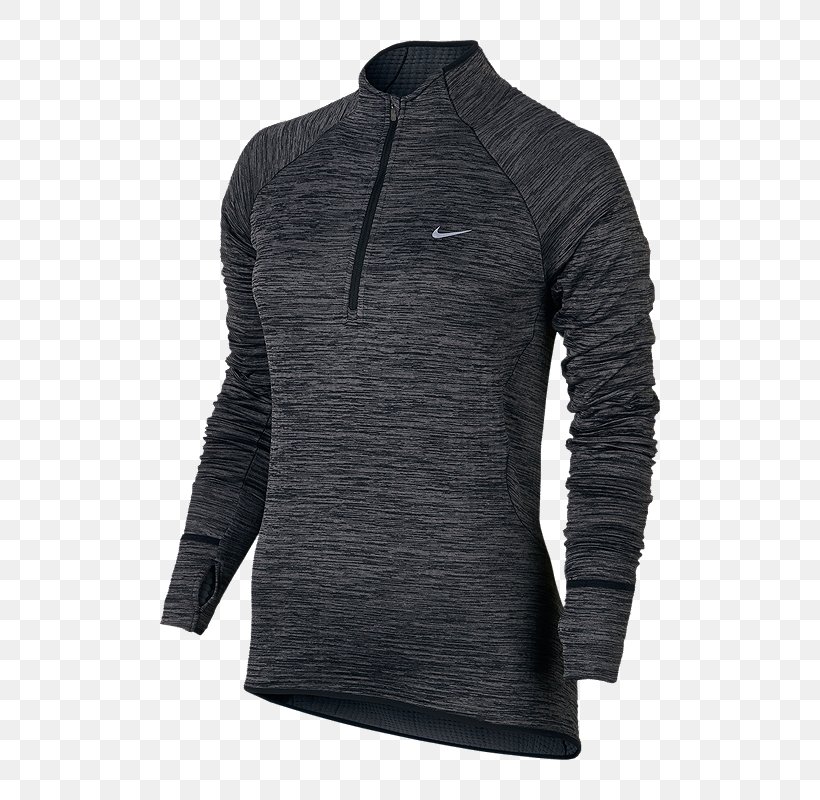 T-shirt Hoodie Nike Running Therma Sphere Element Half Zip Sweat, PNG, 800x800px, Tshirt, Active Shirt, Black, Clothing, Drifit Download Free