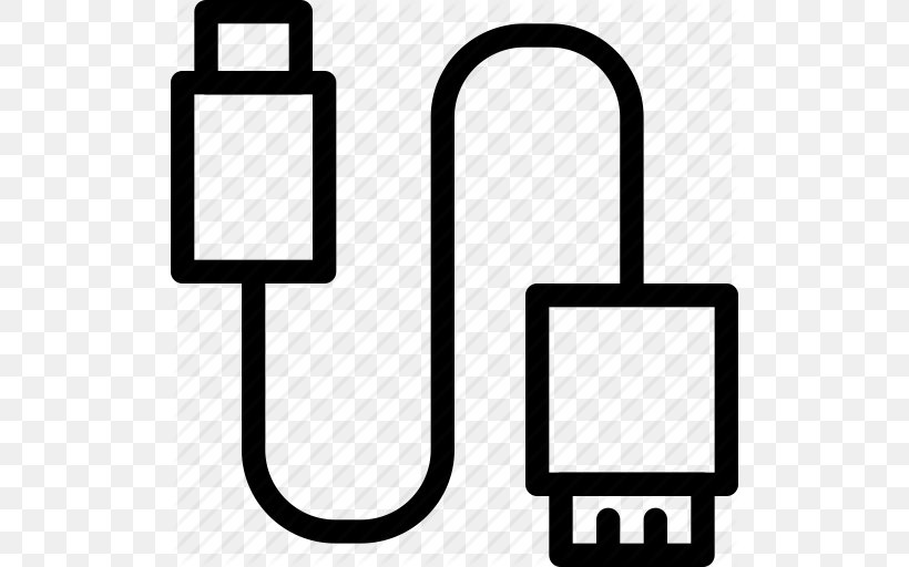 USB Electrical Cable Electrical Connector Clip Art, PNG, 512x512px, Usb, Area, Black, Black And White, Brand Download Free