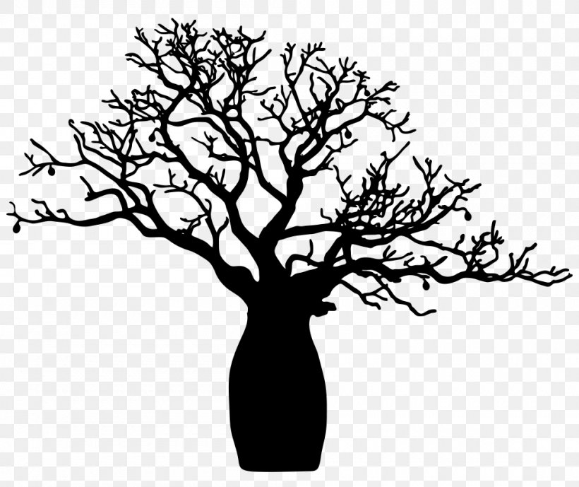 Adansonia Gregorii Tree Drawing Crochet, PNG, 1000x841px, Adansonia Gregorii, Baobab, Black And White, Branch, Crochet Download Free