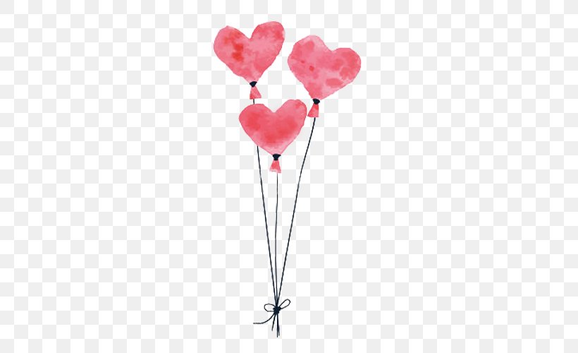 Balloon Drawing Pink, PNG, 500x500px, Balloon, Color, Drawing, Flower, Heart Download Free