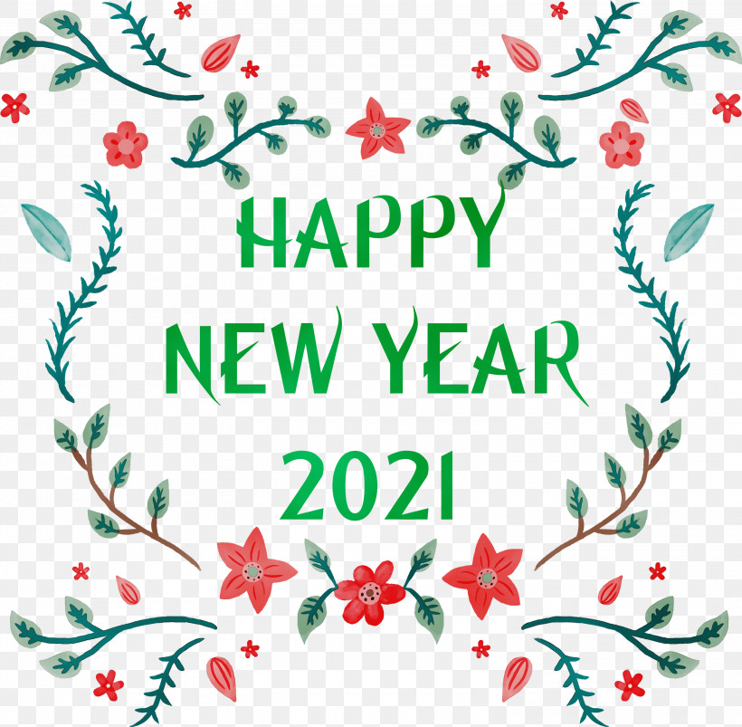 New Year, PNG, 3000x2938px, 2021 Happy New Year, Christmas Ornament, Floral Design, Flower, Happy New Year Download Free