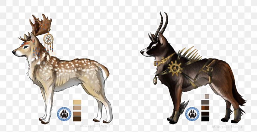 Reindeer Growling Dog Tiger, PNG, 900x464px, Reindeer, Animal, Antelope, Antler, Canidae Download Free