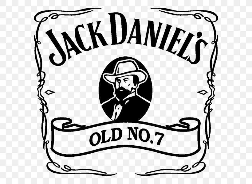Jack Daniel's Tennessee Whiskey Distilled Beverage Cocktail, PNG, 600x600px, Tennessee Whiskey, Alcoholic Drink, Area, Black, Black And White Download Free