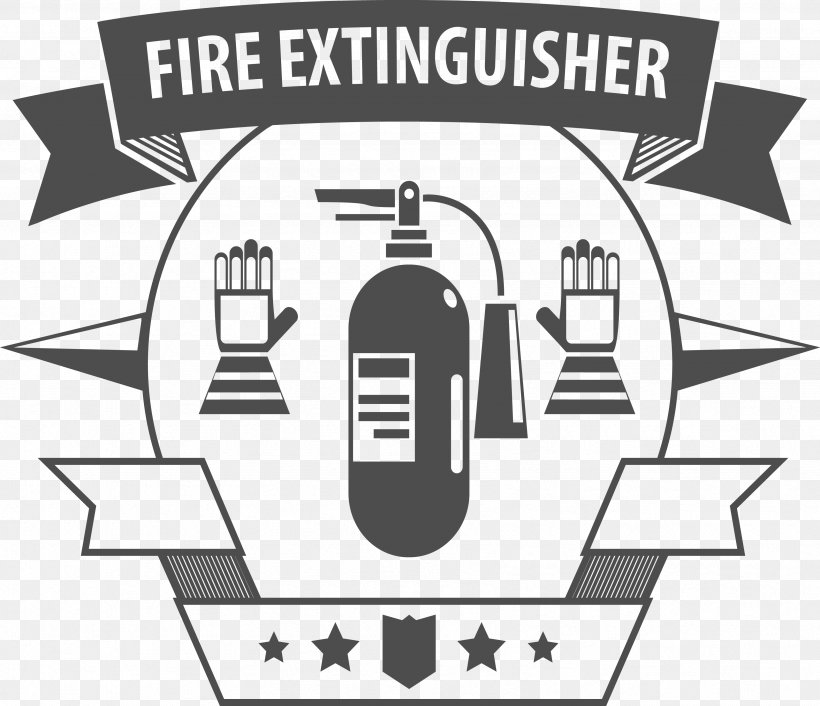 Logo Fire Extinguisher Icon, PNG, 3388x2920px, Logo, Area, Black And White, Brand, Conflagration Download Free