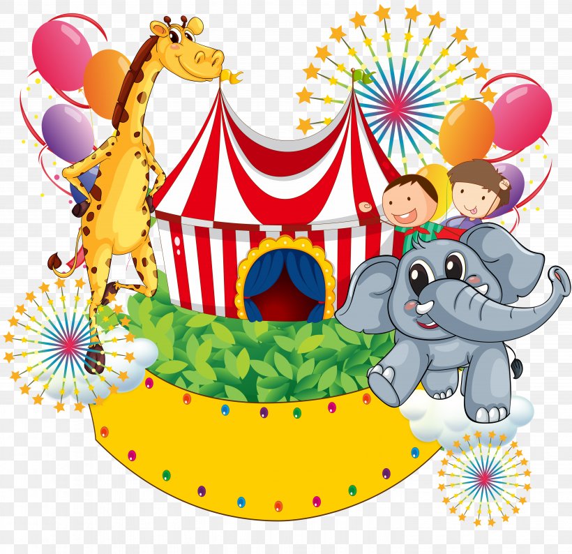 Circus Cartoon Royalty-free, PNG, 5766x5585px, Circus, Area, Art, Artwork, Cartoon Download Free