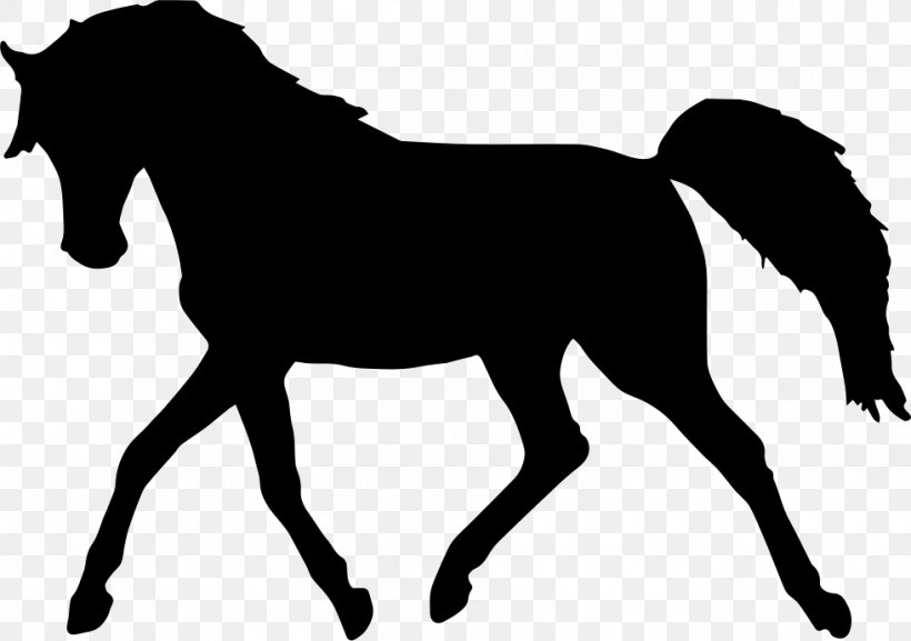 Standing Horse Silhouette Clip Art, PNG, 980x690px, Horse, Black And White, Bridle, Collection, Colt Download Free