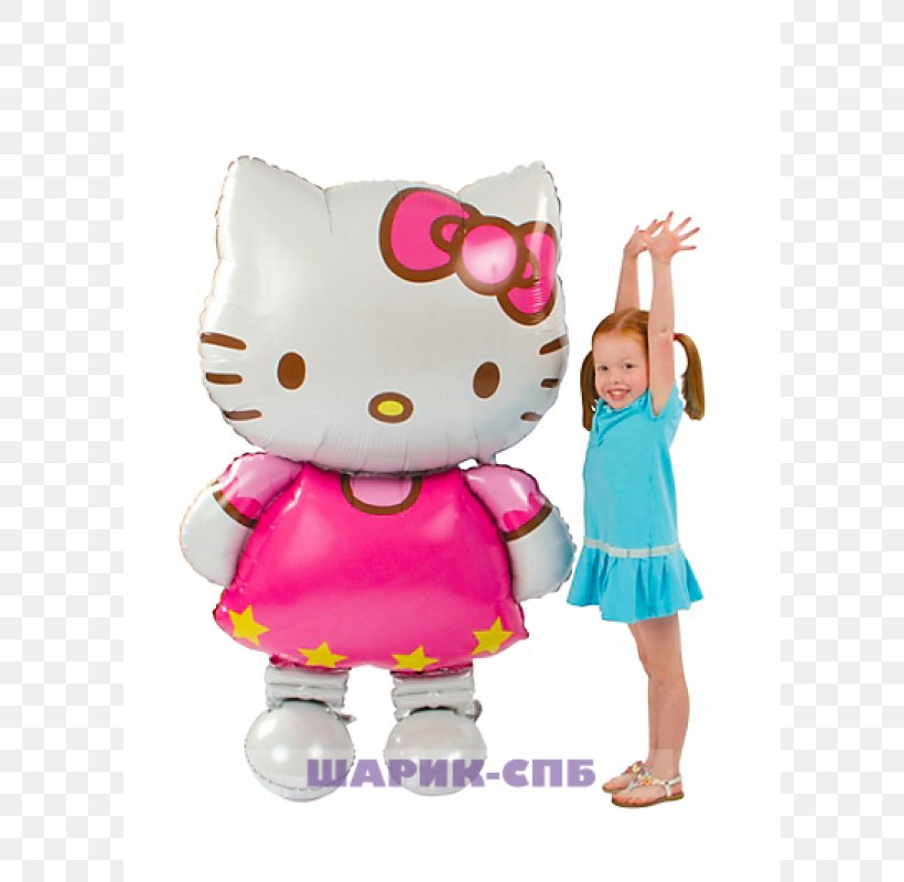 Hello Kitty Mylar Balloon Party Birthday, PNG, 800x800px, Hello Kitty, Aluminium Foil, Balloon, Balloon Modelling, Birthday Download Free