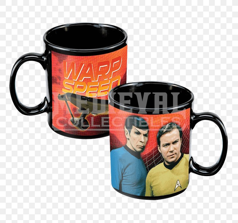 James T. Kirk Spock Coffee Mug Star Trek, PNG, 770x770px, James T Kirk, Ceramic, Coffee, Coffee Cup, Cup Download Free