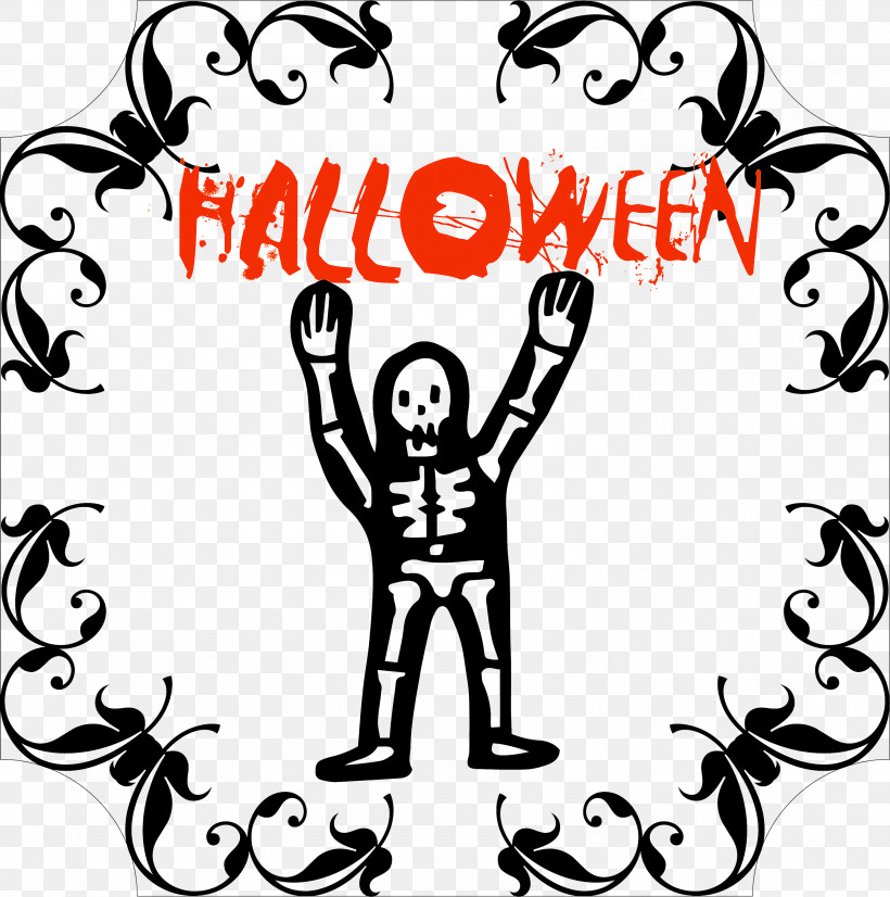Happy Halloween, PNG, 2976x3000px, Happy Halloween, Cartoon, Happiness, Line, Logo Download Free