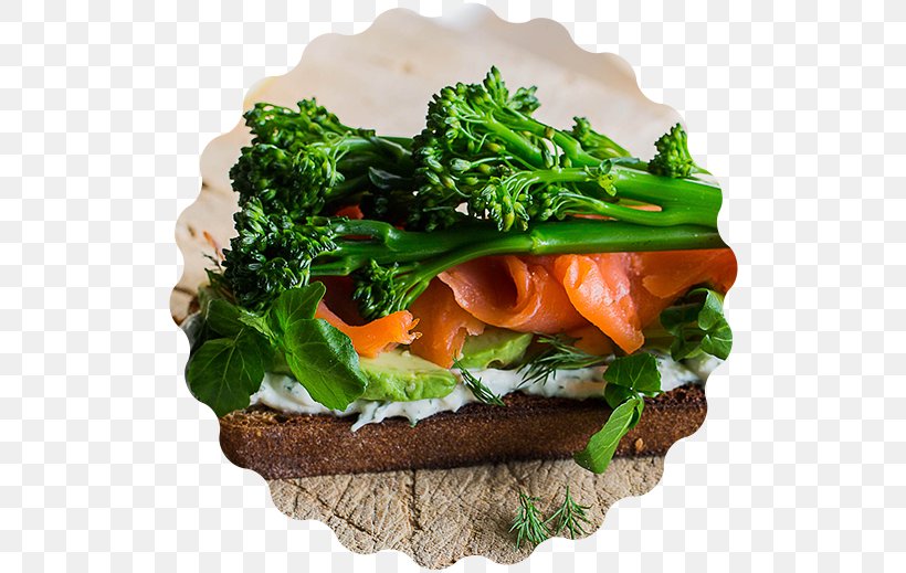 Breakfast Sandwich Smoked Salmon Open Sandwich Smørrebrød Veggie Burger, PNG, 520x519px, Breakfast Sandwich, Breakfast, Broccoli, Broccolini, Cooking Download Free