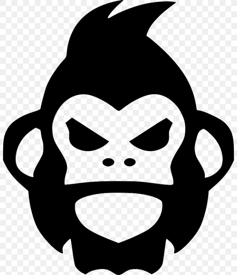 Gorilla Clip Art Ape Monkey, PNG, 800x951px, Gorilla, Ape, Blackandwhite, Cartoon, Drawing Download Free