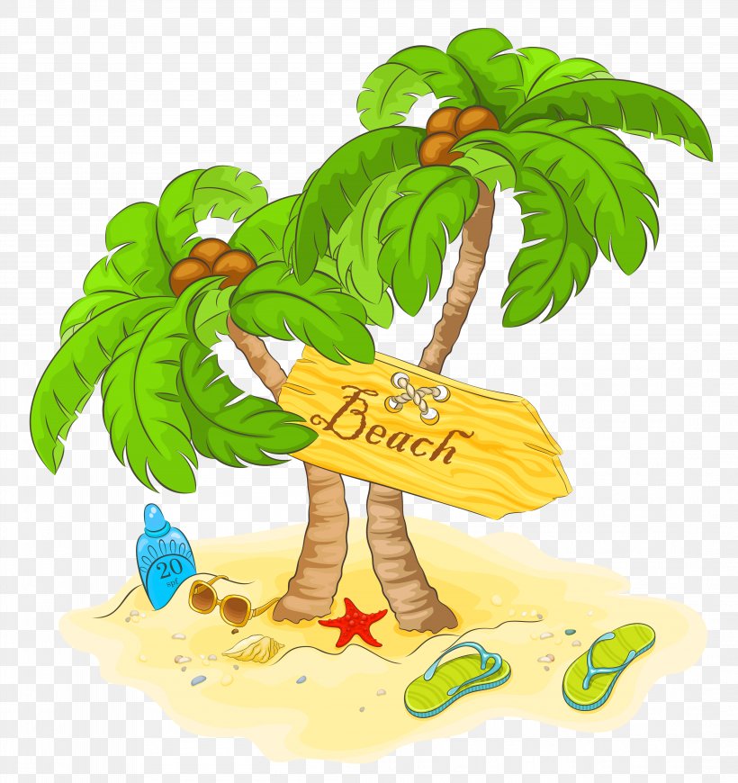 Palm Islands Sandy Beach Vacation Clip Art, PNG, 4408x4680px, Palm Islands, Arecaceae, Beach, Coconut, Fictional Character Download Free