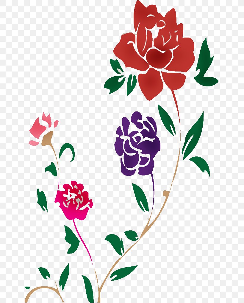 Garden Roses Floral Design Cut Flowers Clip Art, PNG, 655x1017px, Garden Roses, Artwork, Branch, Branching, Cut Flowers Download Free