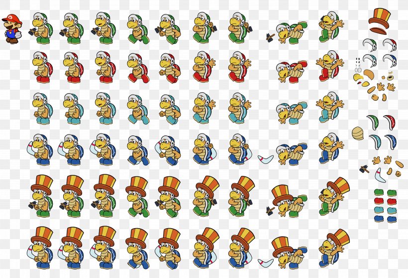 Super Mario Bros. 3 Paper Mario: Color Splash Super Mario RPG, PNG, 3914x2668px, Super Mario Bros 3, Hammer Bro, Koopalings, Mario, Mario Roleplaying Games Download Free