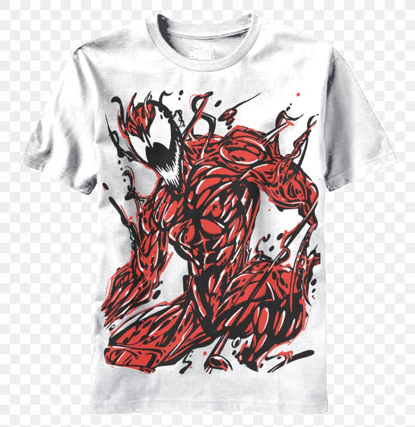 T-shirt Maximum Carnage Spider-Man Venom, PNG, 1650x1700px, Watercolor, Cartoon, Flower, Frame, Heart Download Free