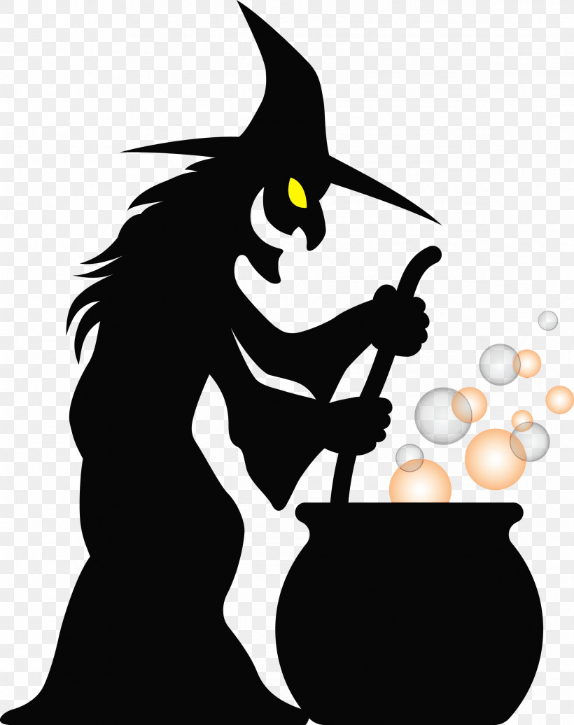 Witch, PNG, 2373x3000px, Happy Halloween, Black Cat, Cartoon, Drawing, Magic Download Free