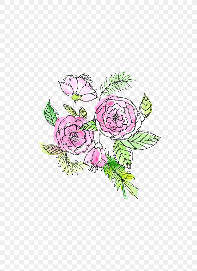 Bouquet Of Flowers Drawing, PNG, 1920x2641px, Garden Roses, Art, Botany, Bouquet, Branch Download Free