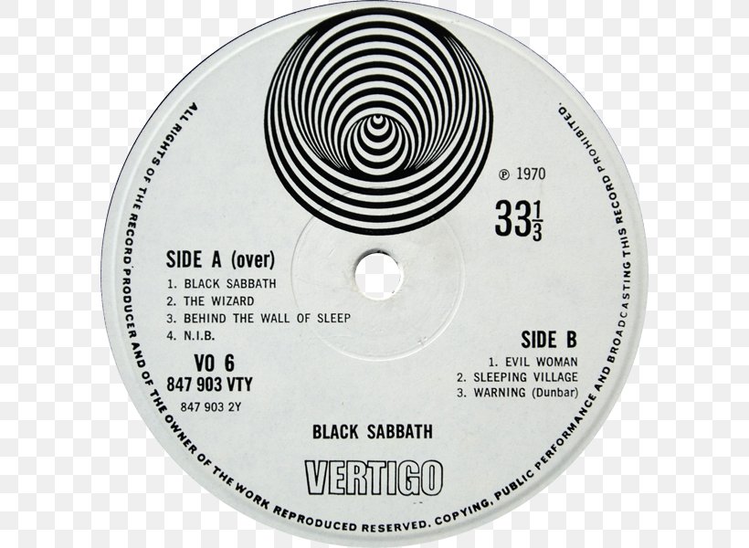 Black Sabbath Vertigo Records Paranoid Compact Disc Phonograph Record, PNG, 600x600px, Watercolor, Cartoon, Flower, Frame, Heart Download Free