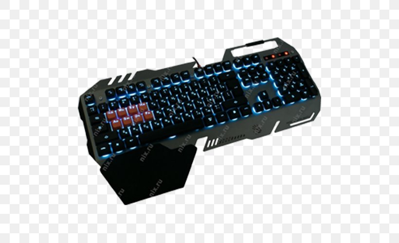 Computer Keyboard Numeric Keypads Space Bar E-Blue Cobra II Gaming Keypad, PNG, 500x500px, Computer Keyboard, A4tech Bloody B120 Keyboard, Blue, Computer Component, Electronic Device Download Free