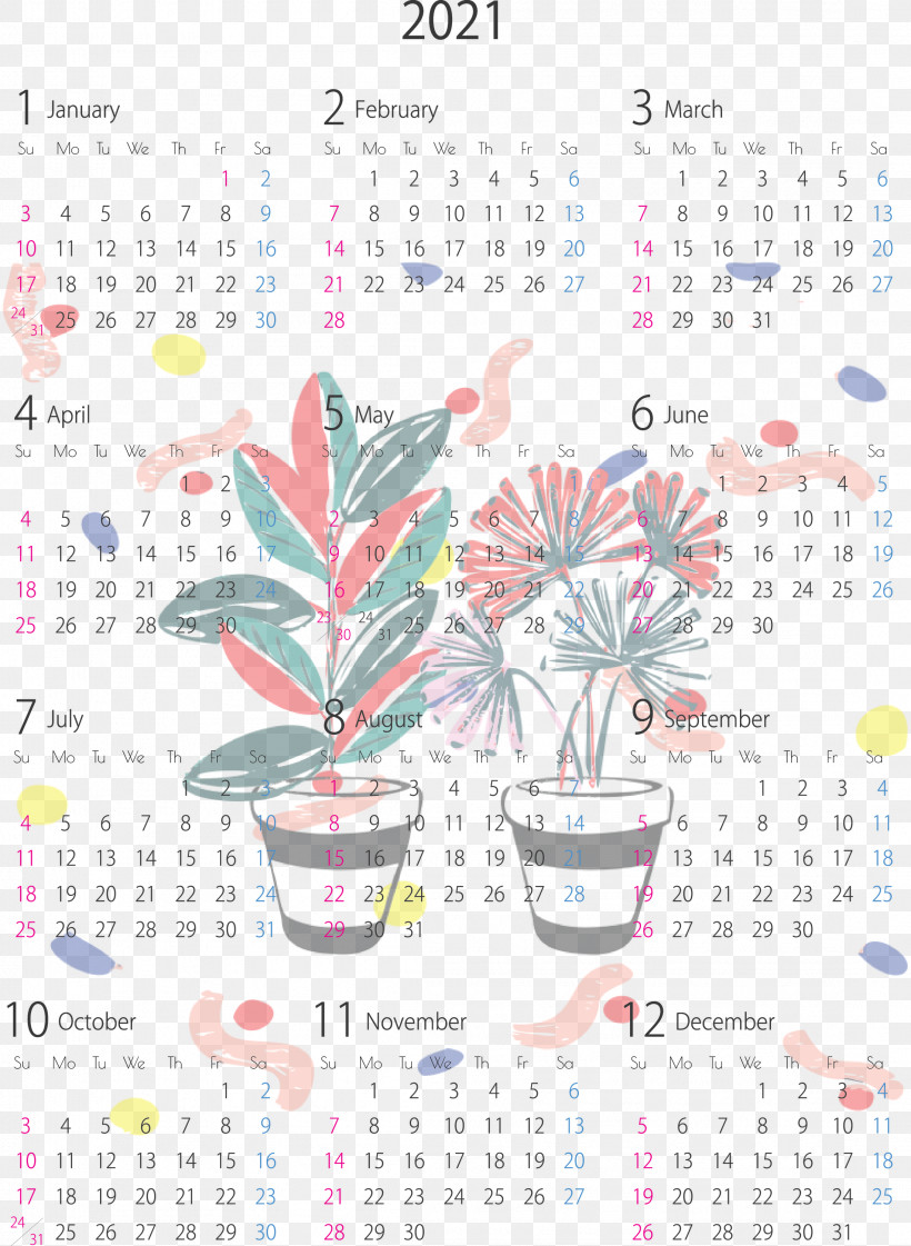 2021 Yearly Calendar, PNG, 2194x3000px, 2021 Yearly Calendar, Biology, Calendar System, Flower, Geometry Download Free