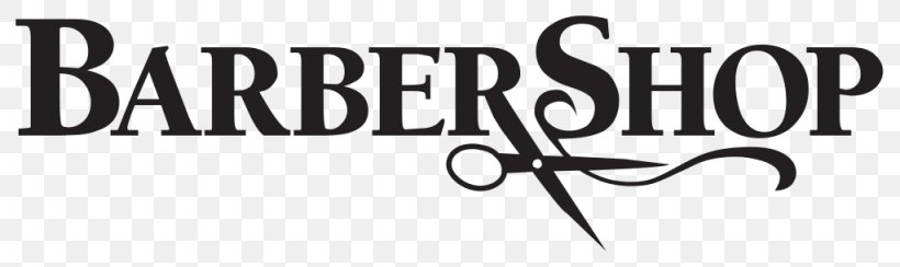 Barber Logo Hairdresser Beard, PNG, 1024x305px, Barber, Area, Beard, Black And White, Brand Download Free