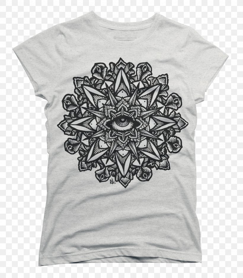 T-shirt Mandala Enlightenment Dharmachakra, PNG, 2100x2400px, Tshirt, Age Of Enlightenment, Black, Black And White, Black M Download Free