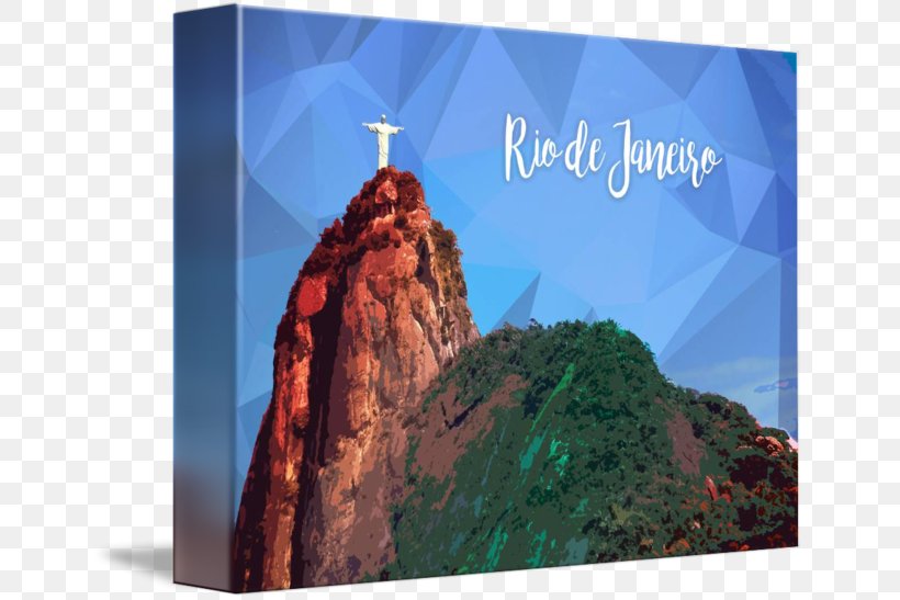 Christ The Redeemer Corcovado Statue Canvas Print Mountain, PNG, 650x547px, Christ The Redeemer, Acrylic Paint, Brazil, Canvas, Canvas Print Download Free