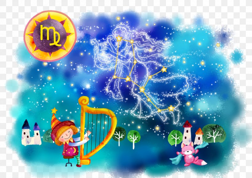 Constellation Virgo Libra Illustration, PNG, 1000x707px, Constellation, Aquarius, Art, Astrology, Blue Download Free