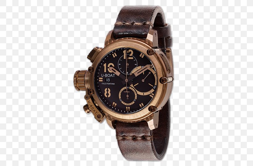 Automatic Watch Chronograph Clock U-boat, PNG, 538x538px, Automatic Watch, Brand, Bronze, Brown, Chronograph Download Free