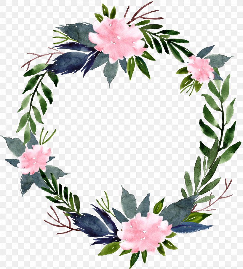 Flower Wreath Clip Art, PNG, 2893x3202px, Watercolour Flowers, Art, Cut Flowers, Decor, Drawing Download Free