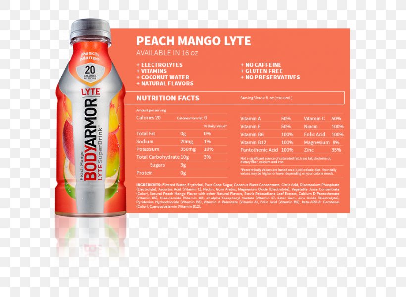 Sports & Energy Drinks Bodyarmor SuperDrink Nutrition Facts Label Body Armor, PNG, 600x600px, Sports Energy Drinks, Armour, Body Armor, Bodyarmor Superdrink, Bottle Download Free