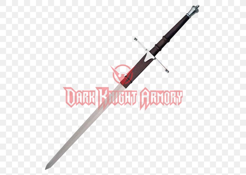 Sword Knight Zweihänder Archery Weapon, PNG, 585x585px, Watercolor, Cartoon, Flower, Frame, Heart Download Free