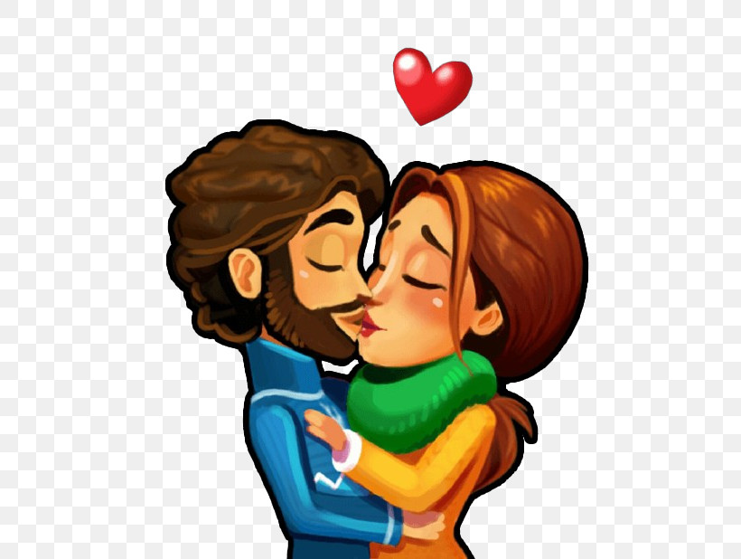 Cartoon Love Heart Cheek Interaction, PNG, 618x618px, Cartoon, Cheek, Cheek Kissing, Heart, Interaction Download Free