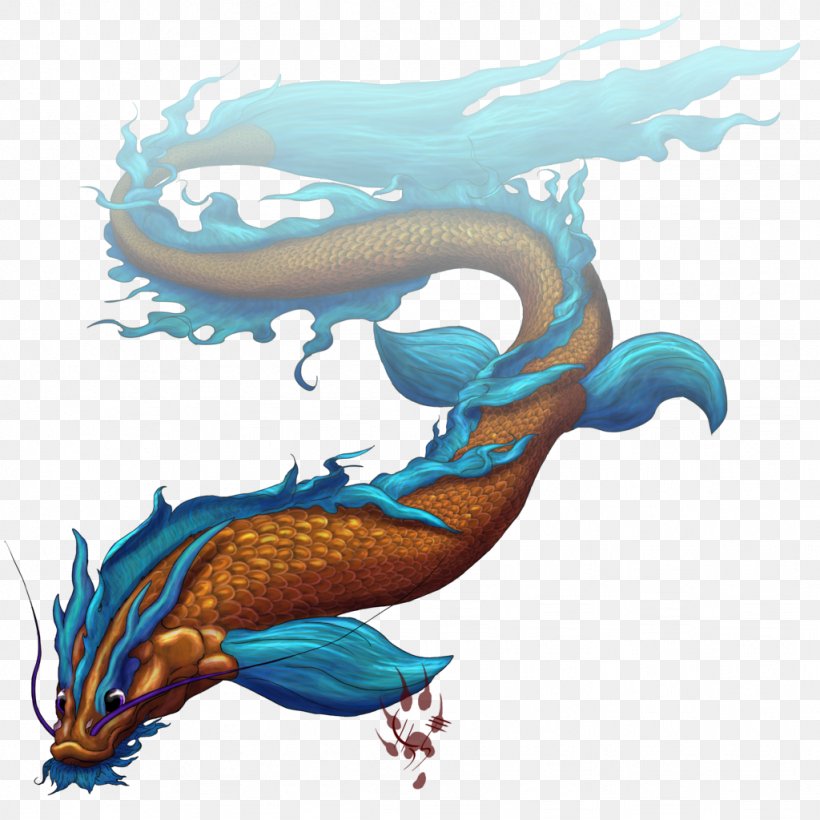 Dragon Koi Goldfish Asian Arowana, PNG, 1024x1024px, Dragon, Asian Arowana, Chinese Dragon, Cormorant Fishing, Drawing Download Free
