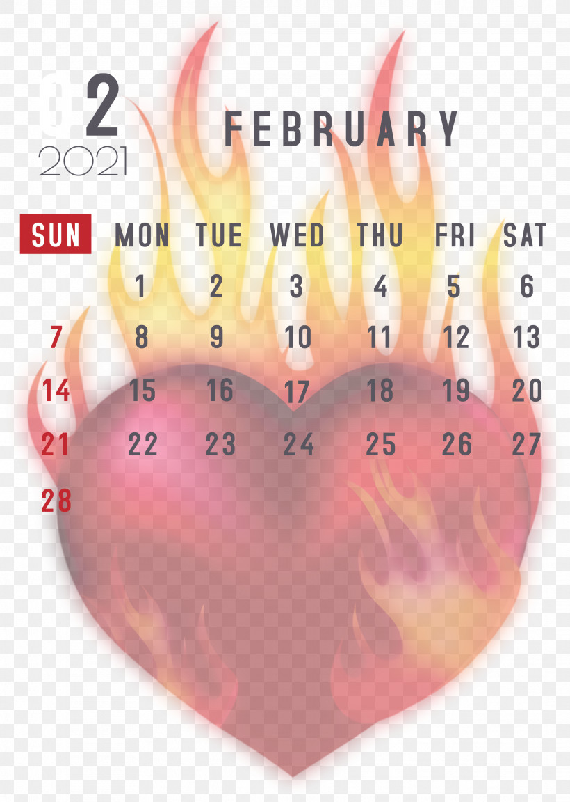 February 2021 Printable Calendar February Calendar 2021 Calendar, PNG, 2134x3000px, 2021 Calendar, Lips, M095, Meter, Valentines Day Download Free