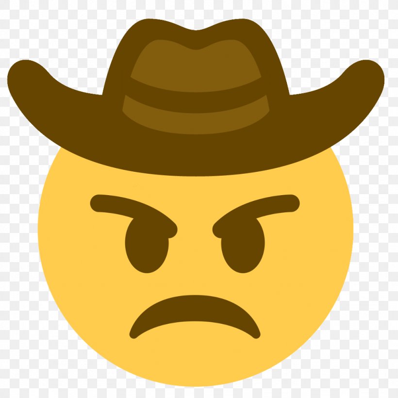 mad face and hat emoji