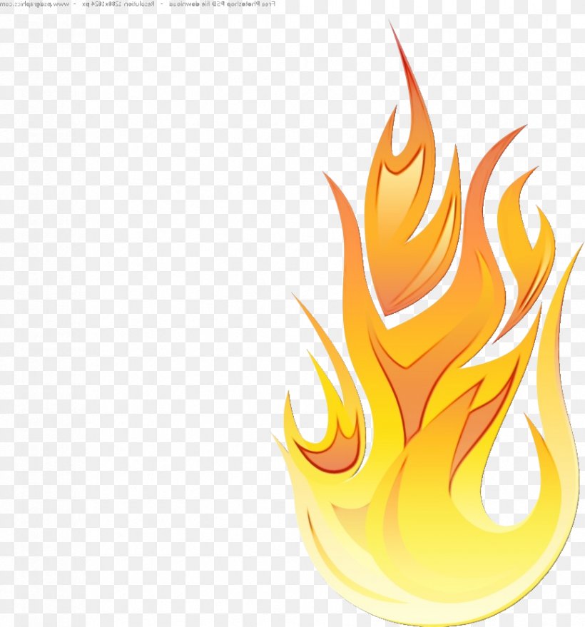 Flame Yellow Fire Clip Art, PNG, 866x929px, Watercolor, Fire, Flame ...
