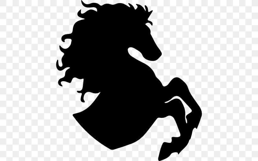 Mustang American Paint Horse Stallion Silhouette, PNG, 512x512px, Mustang, American Paint Horse, Black, Black And White, Fictional Character Download Free