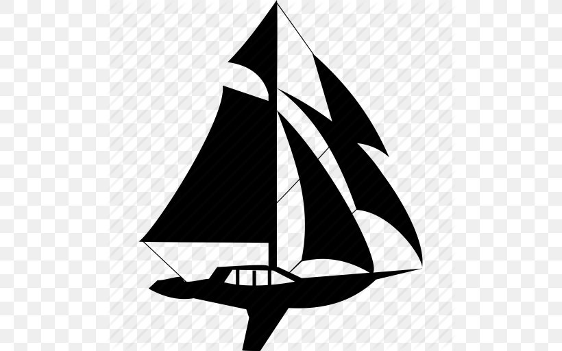Sailing Ship Sailboat, PNG, 512x512px, Sail, Artwork, Black And White, Boat, Brigantine Download Free