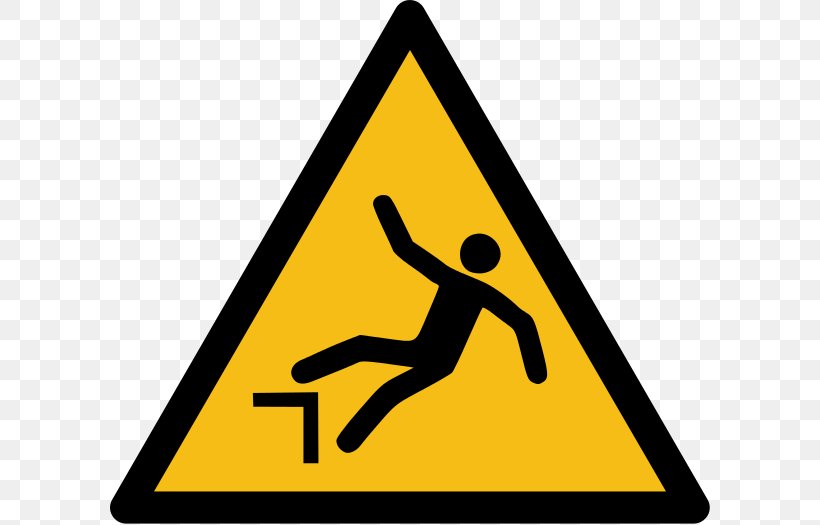 ISO 7010 Fall Protection Safety Warning Sign, PNG, 600x525px, Iso 7010, Area, Fall Protection, Falling, Hazard Download Free